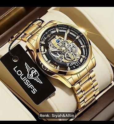 rolex qol saati: LOUISIFS mexaniki skelet kişi saatı - Korpus və qolbaq: polad — 1