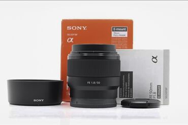 canon obyektiv: Sony fe 50mm f1.8
Qutuda