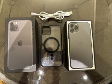 Apple iPhone: IPhone 11 Pro, 64 GB, Space Gray, Simsiz şarj, Face ID, Sənədlərlə