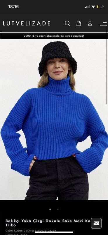 спортивные костюмы женские: Sviter, One size, rəng - Mavi lalafo.az -da спортивные костюмы женские: Sviter, One size, rəng - Mavi