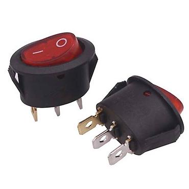25mm İşıqlı Oval ON-OFF Açar Switch – Nominal dəyərlər: 250V AC, 6A