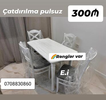kuxna stol stulu: Mətbəx üçün, Yeni, 4 stul