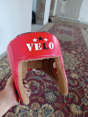 красовка бу: Боксерский шлем VELO (красный) - Тип: тренировочный/соревновательный — 1