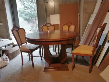 ikinci el stol stullar: Masa desdi satilir 8 oturacaği var acilan masadir qiymet 350azn unvan