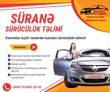 Repetitorlar: Xanımlar üçün nəzərdə tutulmuş sürücülük təlimləri təklif olunur
