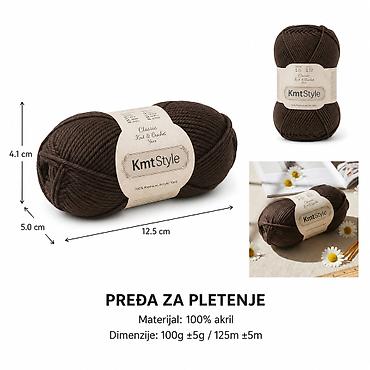 KMT Mrežasta vlakna trostruko upleteno – tamno braon Opis: -