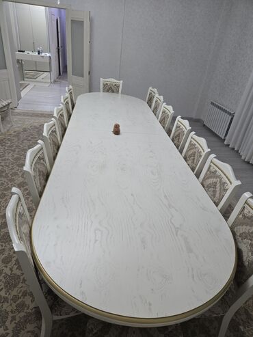 раздвижной обеденный стол: Ашкана үчүн үстөл, Oval, Бүктөлбөгөн