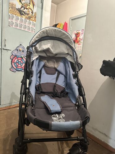 Коляски: Коляска, цвет - Голубой, Б/у — 16