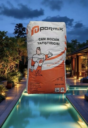 pol ucun dik: Pormix Cam Mozaik Yapıştırıcısı – şüşə mozaik və keramika üzlüklərin