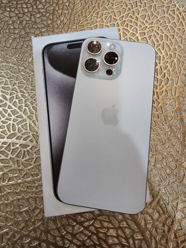 акк в стим: IPhone 15 Pro Max, Б/у, 256 ГБ, White Titanium, Защитное стекло, Чехол, Кабель, 100 %