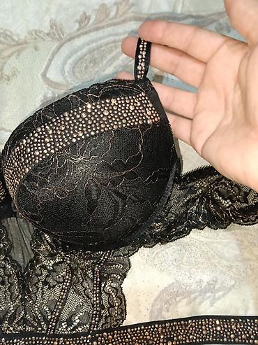 muncuq: Qara krujeva bədən korsu və push-up sinəlik dəsti - Rəng: qara — 5