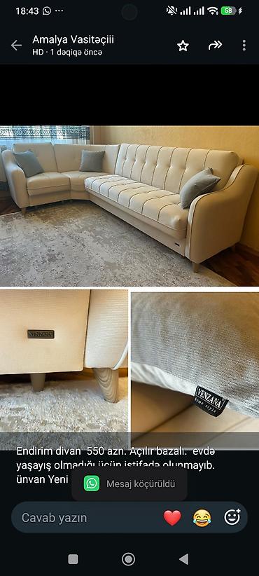 Endirim divan 550 azn. Açılır bazalı. evdə yaşayış olmadığı üçün lalafo.az -da Endirim divan 550 azn. Açılır bazalı. evdə yaşayış olmadığı üçün