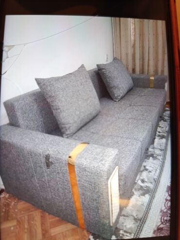 диван кровати: Модульный диван, цвет - Серый, Б/у