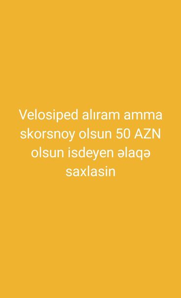 işlənmiş velosipetlər: Salam velosiped alıram ikinci əl 24luk olsun