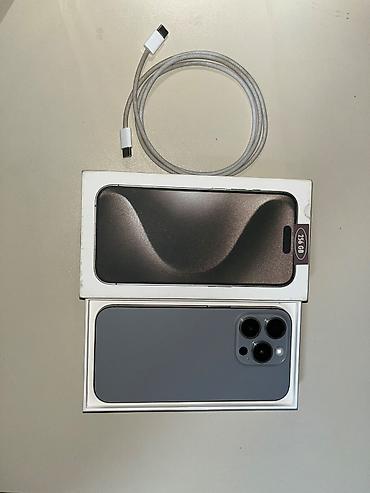 IPhone 15 Pro, 256 GB, Natural Titanium, Simsiz şarj, Face ID lalafo.az -da IPhone 15 Pro, 256 GB, Natural Titanium, Simsiz şarj, Face ID