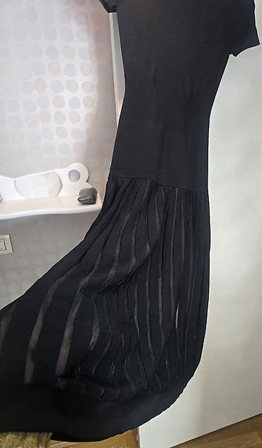 Haljine: Sandro Paris dugačka plisirana crna knit haljina. Savršena. divan — 1