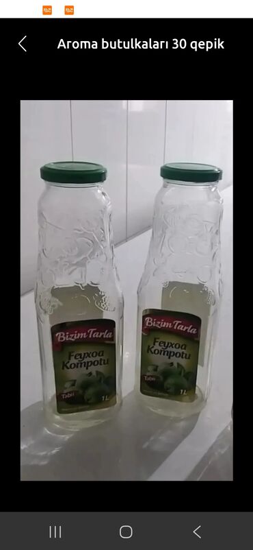 Qida məhsulları: Aroma butulkaları 120 ədəd var istəyən olsa bura yazsin banka balonda