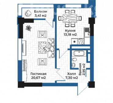 земельный участок первая линия: 1 комната, 44 м², Элитка, 11 этаж, ПСО (под самоотделку)