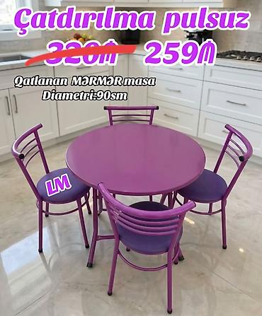 qatlanan stul: Yumru masa, Mətbəx üçün, 4 nəfər — 2