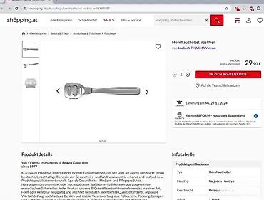 Ostali aparati za manikir i pedikir: Rendžer za zadebljalu kožu/petnu turpiju (Hornhauthobel, rostfrei) - — 4