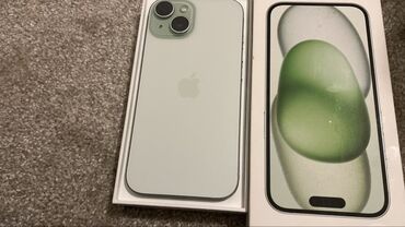 айфон 15 512: IPhone 15, Колдонулган, 128 ГБ, Заряддоочу түзүлүш, Куту, 100 %