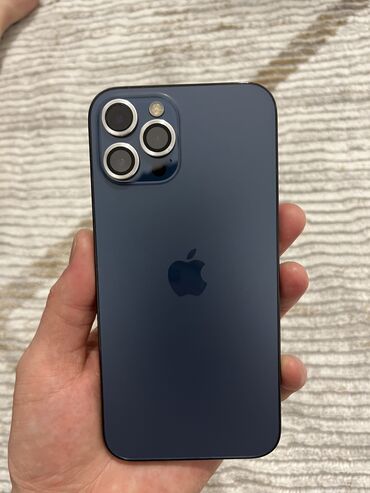 комп для игр: IPhone 12 Pro Max, Колдонулган, 128 ГБ, Көк, Каптама, 85 %
