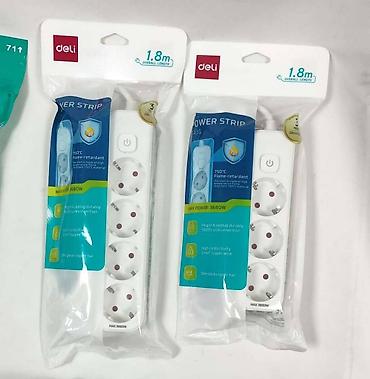 Модемы и сетевое оборудование: Сетевой фильтр-удлинитель Deli 4 или 5-розеток, длина 1,8 метров — — 10