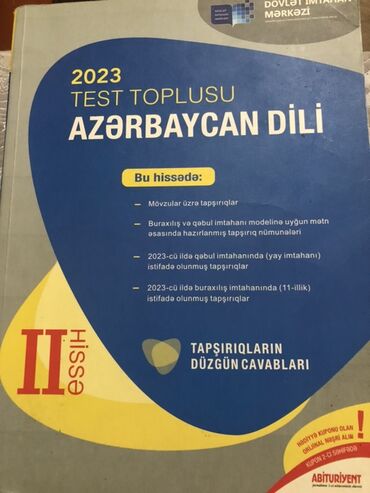 Testlər: Azərbaycan dili Testlər 11-ci sinif, 2-ci hissə, 2023 il