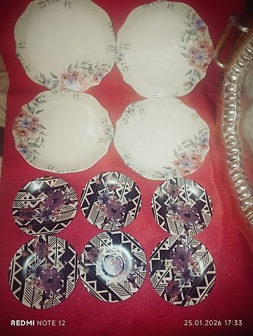 cay: Çay dəsti, rəng - Ağ, Farfor, Madonna, 6 nəfərlik, Çexiya — 7