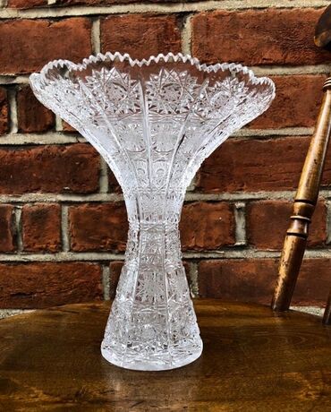 Vazalar: 280-390 AVRO DƏYƏRİ VINTAGE Çexoslovakiya 20 əsr xrustal əntiq əşya — 5