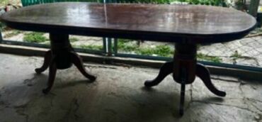 Taburetlər: Qonaq masası, İşlənmiş, Taxta, Oval masa