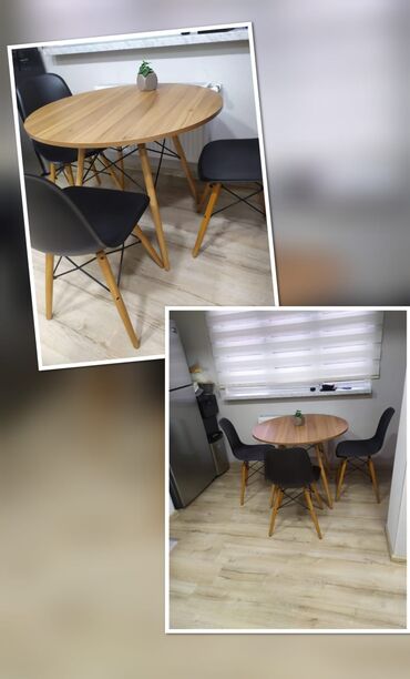 Divan və kreslo dəstləri: Mətbəx üçün, İşlənmiş, Yumru masa, 4 stul