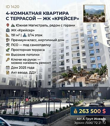 Продажа квартир: 4 комнаты, 191 м², Южная Магистраль Элитка, 2 этаж, ПСО (под самоотделку) — 1
