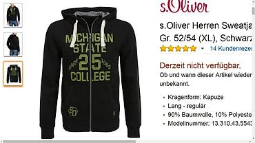 Толстовки: Толстовка мужская Толстовка s'Oliver Производство Индонзия — 7