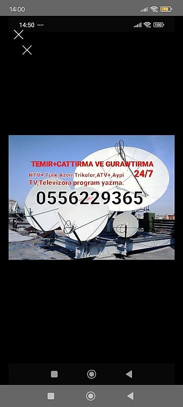 animatorlar bakida: Peyk antenalarının quraşdırılması | Quraşdırılma, Təmir, Tənzimlənmə | Zəmanət — 1