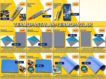 Другие комплектующие: Termopastalar və Termopadlar 🚚Metrolara və ünvana çatdırılma var