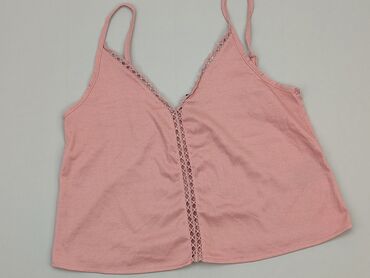różowe t shirty oversize: Top H&M, S, stan - Bardzo dobry