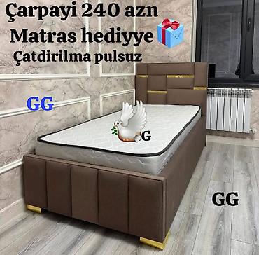 Yeni, Təknəfərlik çarpayı, Matras ilə, Siyirməsiz