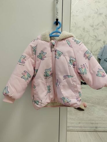 детская футболка с человеком пауком: Детская зимняя куртка для девочки - Цвет: нежно‑розовый с принтом