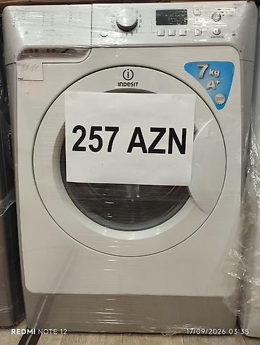 Indesit önyükləməli paltaryuyan maşın - Tutum: 7 kq - Enerji sinfi