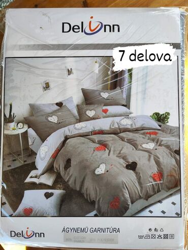 Posteljina: Posteljine pamuk Set sadrzi 7 delova: Cena: 3200 din Jorganska navlaka — 5