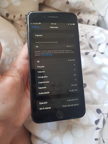 Apple iPhone: IPhone 8 Plus, Qara, Barmaq izi — 9
