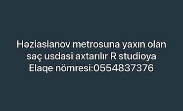 dirnag seti: Qadın saç ustası tələb olunur, Faiz — 1