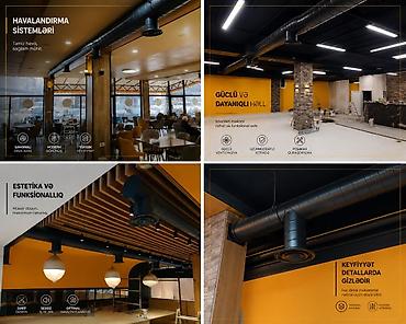 Оборудование для ресторанов, кафе: Kafe, restoran və ticarət obyektləri üçün peşəkar havalandırma sistemi — 2