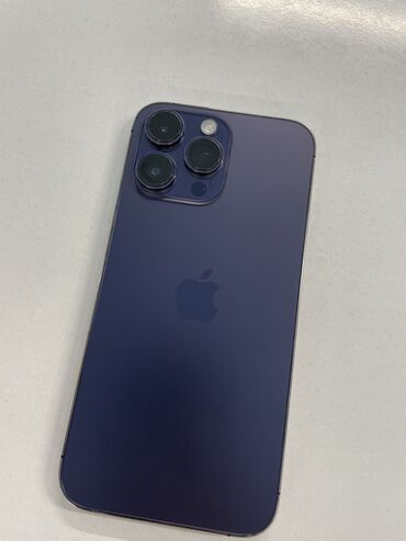 Apple iPhone: IPhone 14 Pro Max, Скидка 20%, Б/у, 512 ГБ, Deep Purple, Защитное стекло, Чехол, 89 %