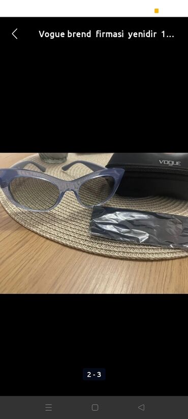 ray ban eyneklerinin qiymeti: Vogue brend firmasi yenidir 110 azn alinib 25 AZN satilir ‼️