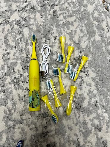 набор кистей: Детские электрические зубные щетки 🪥 В наборе usb зарядка + 8 насадок — 5