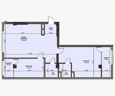 Продажа квартир: 3 комнаты, 107 м², Элитка, 7 этаж, Готовая ПСО (под самоотделку) — 10