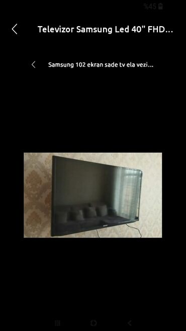 samsunq tv: Televizor Samsung Led 40" FHD (1920x1080), Ödənişli çatdırılma