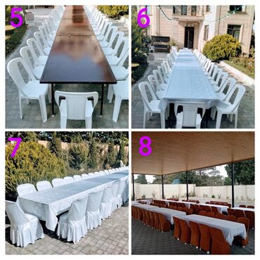 Avadanlığın icarəsi: Tədbirlərin təşkili. Ki̇rayə stol stul, i̇carə masa və oturacaqlar — 6